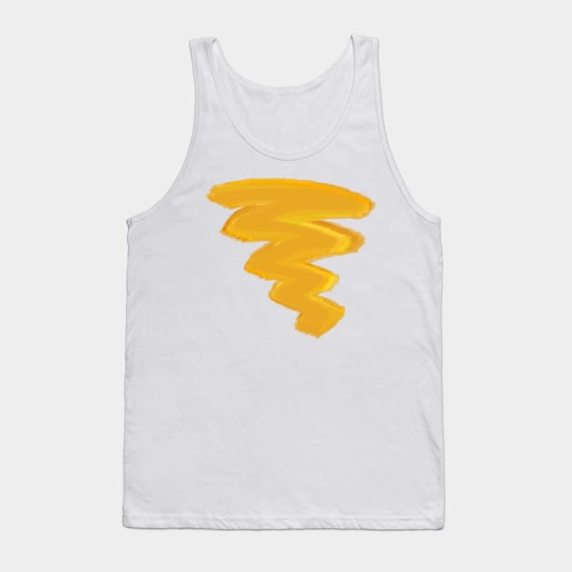 Abstract Liquid Gold Brush Stroke Tank Top by AbstractIdeas